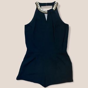 Guess Marciano 2 black pleated short romper beaded